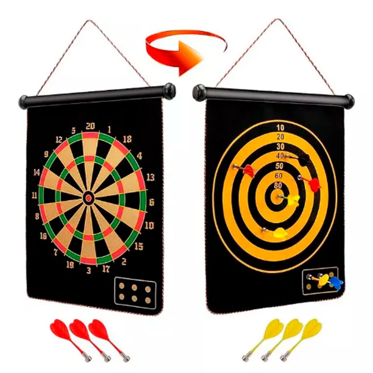 GENERICO - Juego Dardo Tablero Colgante Y Plegable Accesorios Magnético