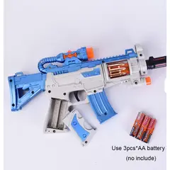 JUGUETERIA - Pistola de sonido eléctrica juego de disparos super juego de luz de flash juguetes eléctricos