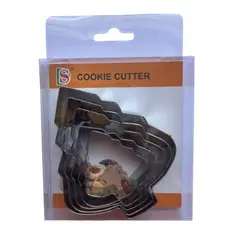 GENERICO - Cortador Galletas Arbol Navidad 5 pcs