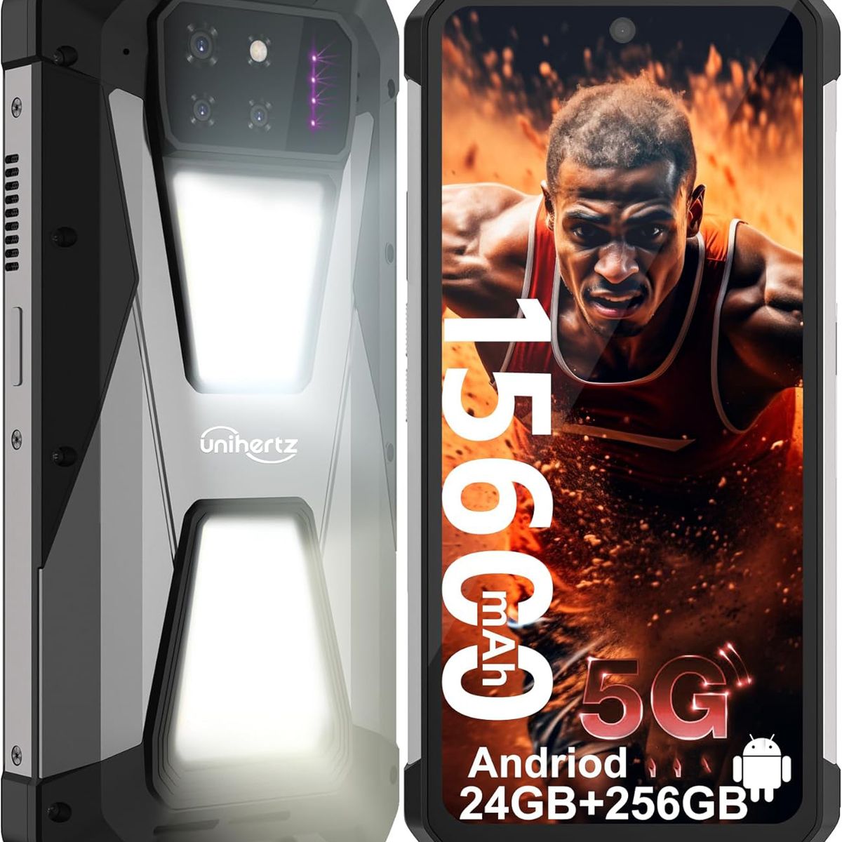 UNIHERTZ - 8849 Tank 3S 5G Celular 24GB+256GB 15600mAh-Negro