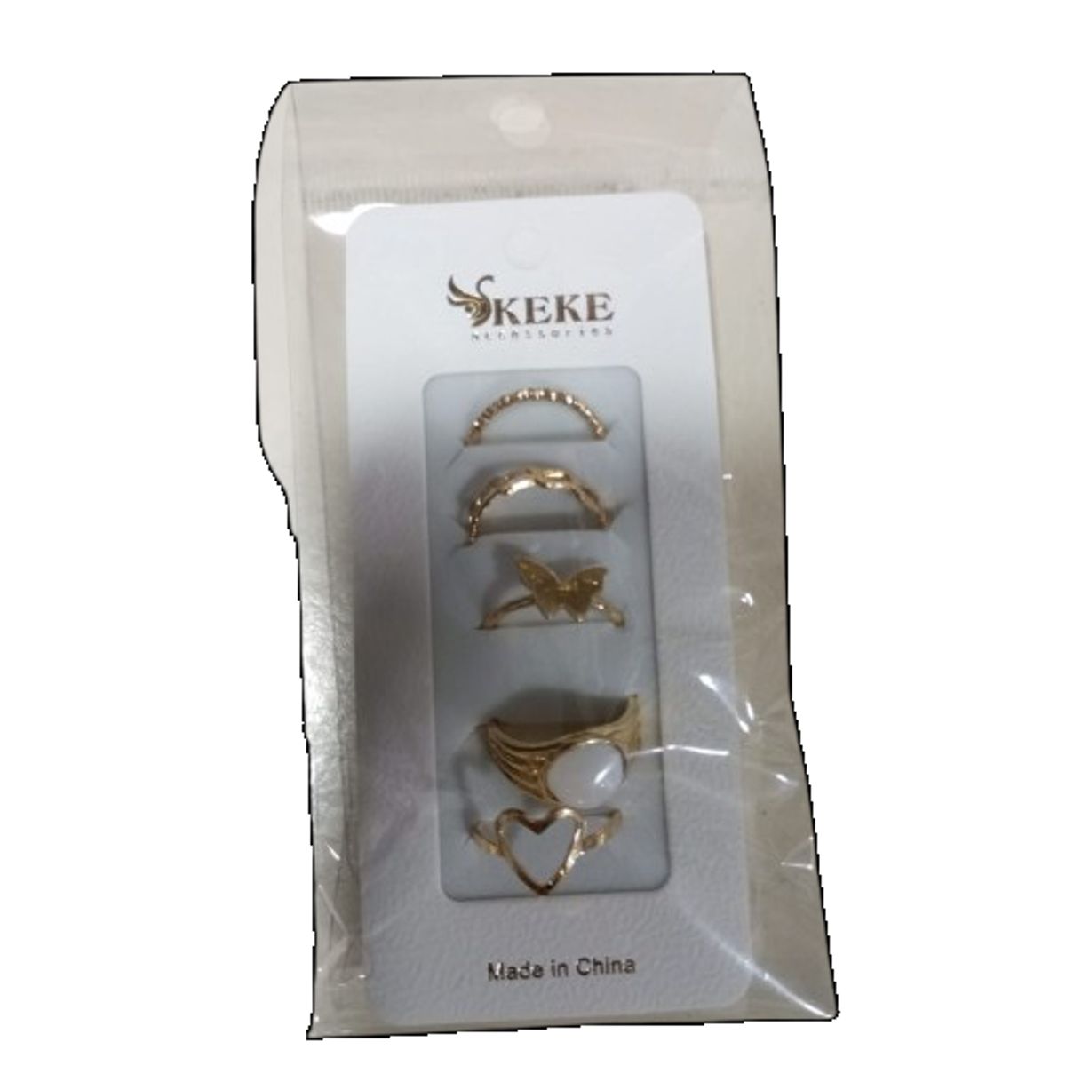 GENERICO - Set 5 anillos lindos para mujer