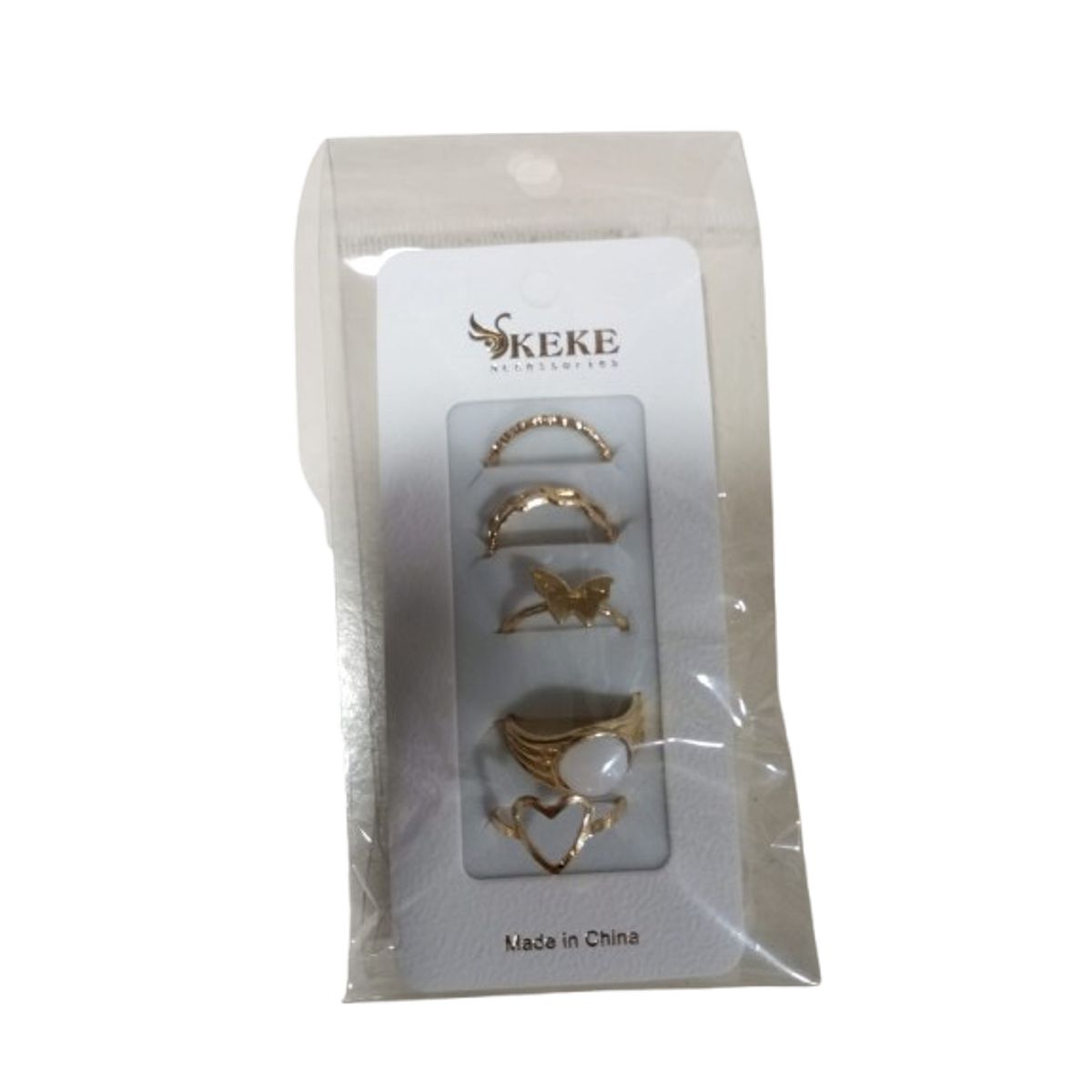 GENERICO - Set 5 anillos lindos para mujer