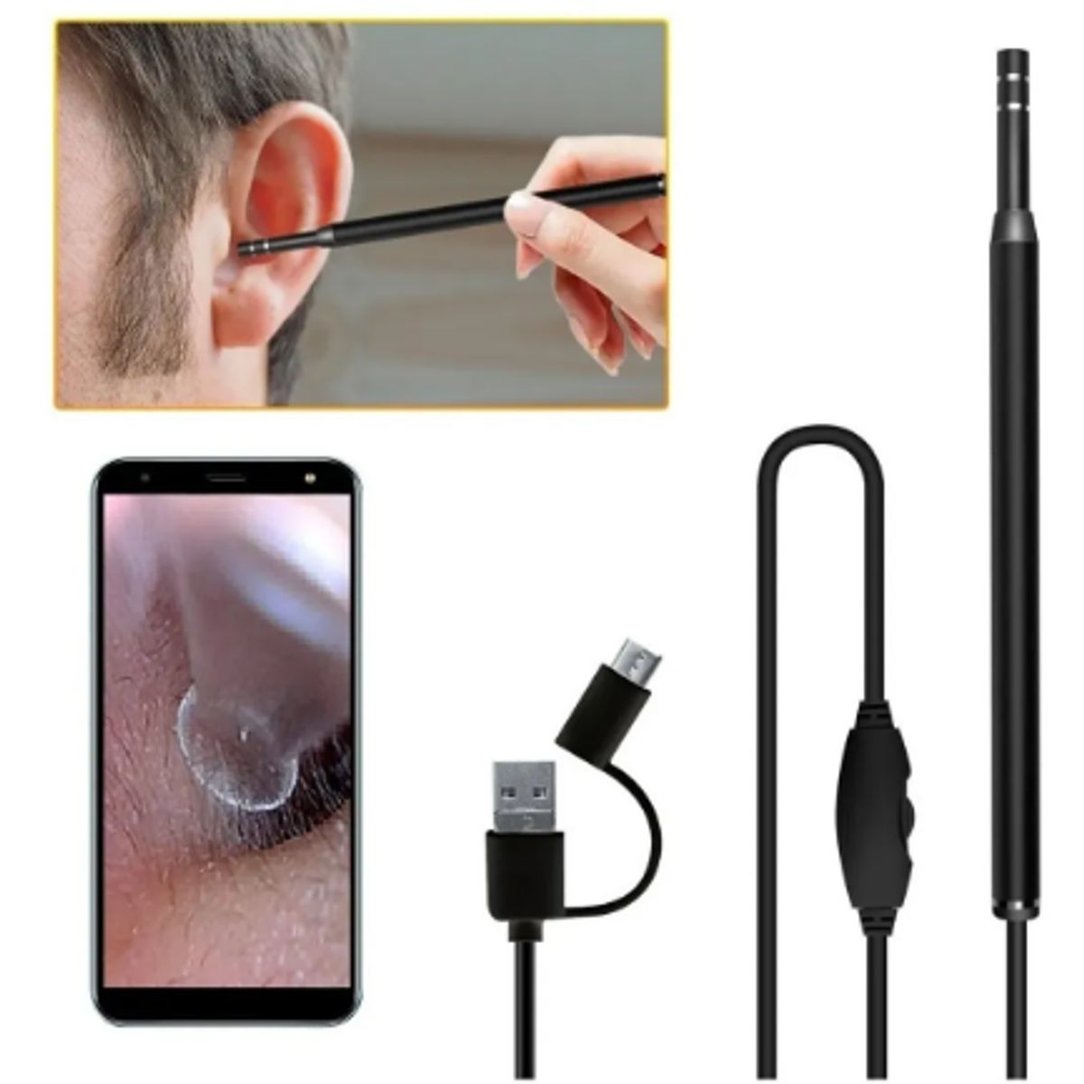 GENERICO - Limpiador De Oídos Con Cámara Usb Hd