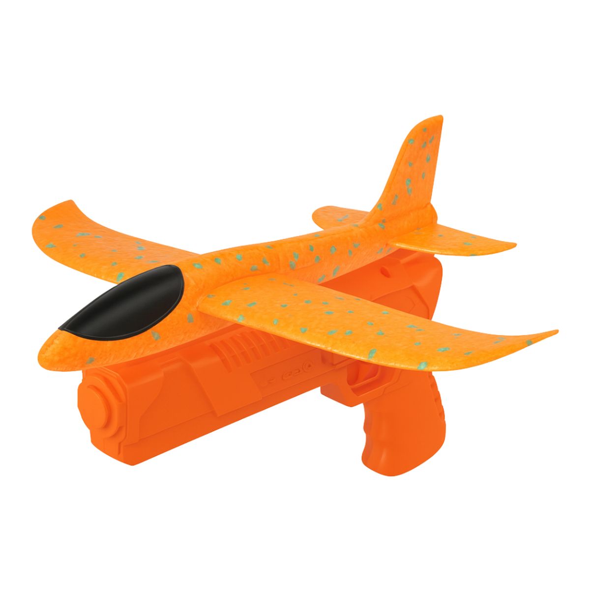 GENERICO - Juguete Avion Planeador Con Pistola Disparo Aereo Niños - Naranja