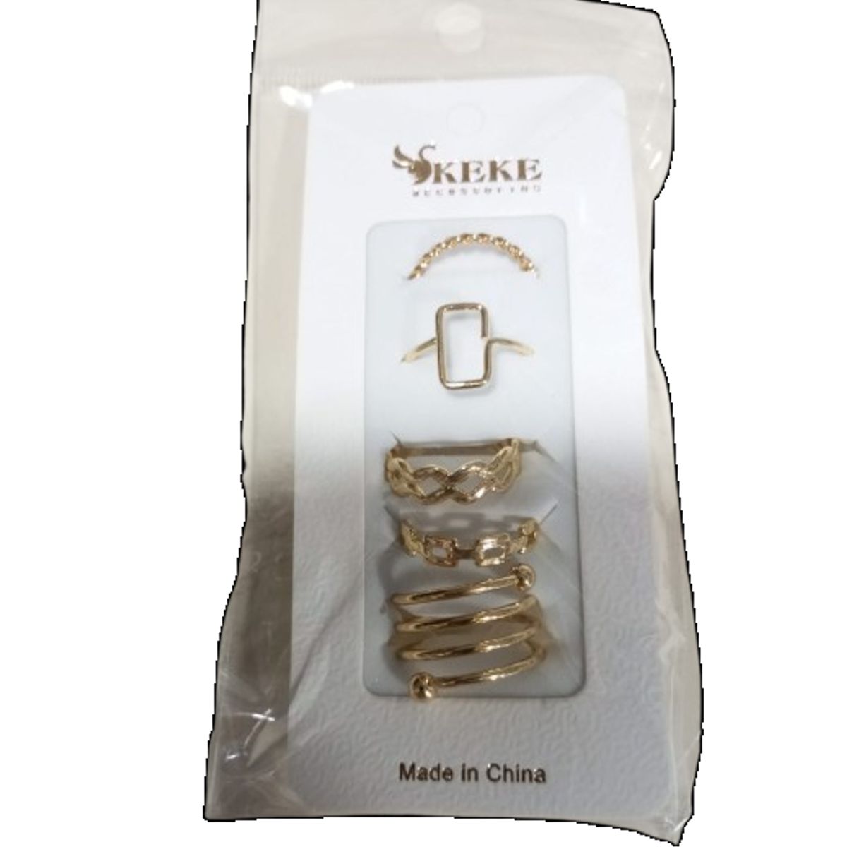 GENERICO - Set 5 anillos lindos para mujer