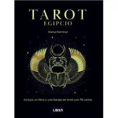 LIBSA - TAROT EGIPCIO Incluye un Libro y una Baraja de Tarot con 78 Cartas