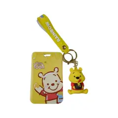 GENERICO - Portacredencial + Llavero Pooh 2 en 1