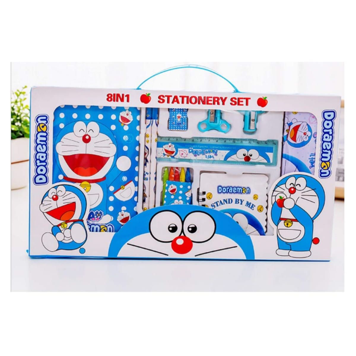 GENERICO - Set De Lapices Maleta De 8 Piezas Set Papeleria Kawaii CelesteDoraemon