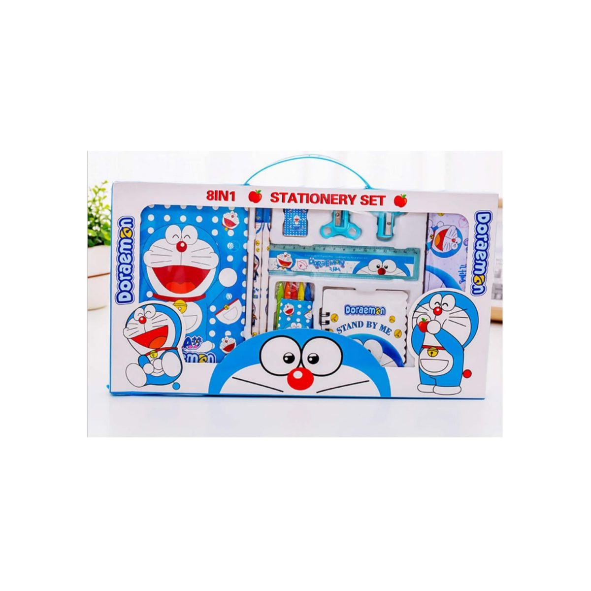 GENERICO - Set De Lapices Maleta De 8 Piezas Set Papeleria Kawaii CelesteDoraemon