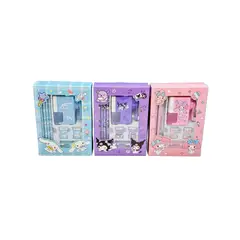 GENERICO - Set Papeleria Kawai Caja Regalo Celeste