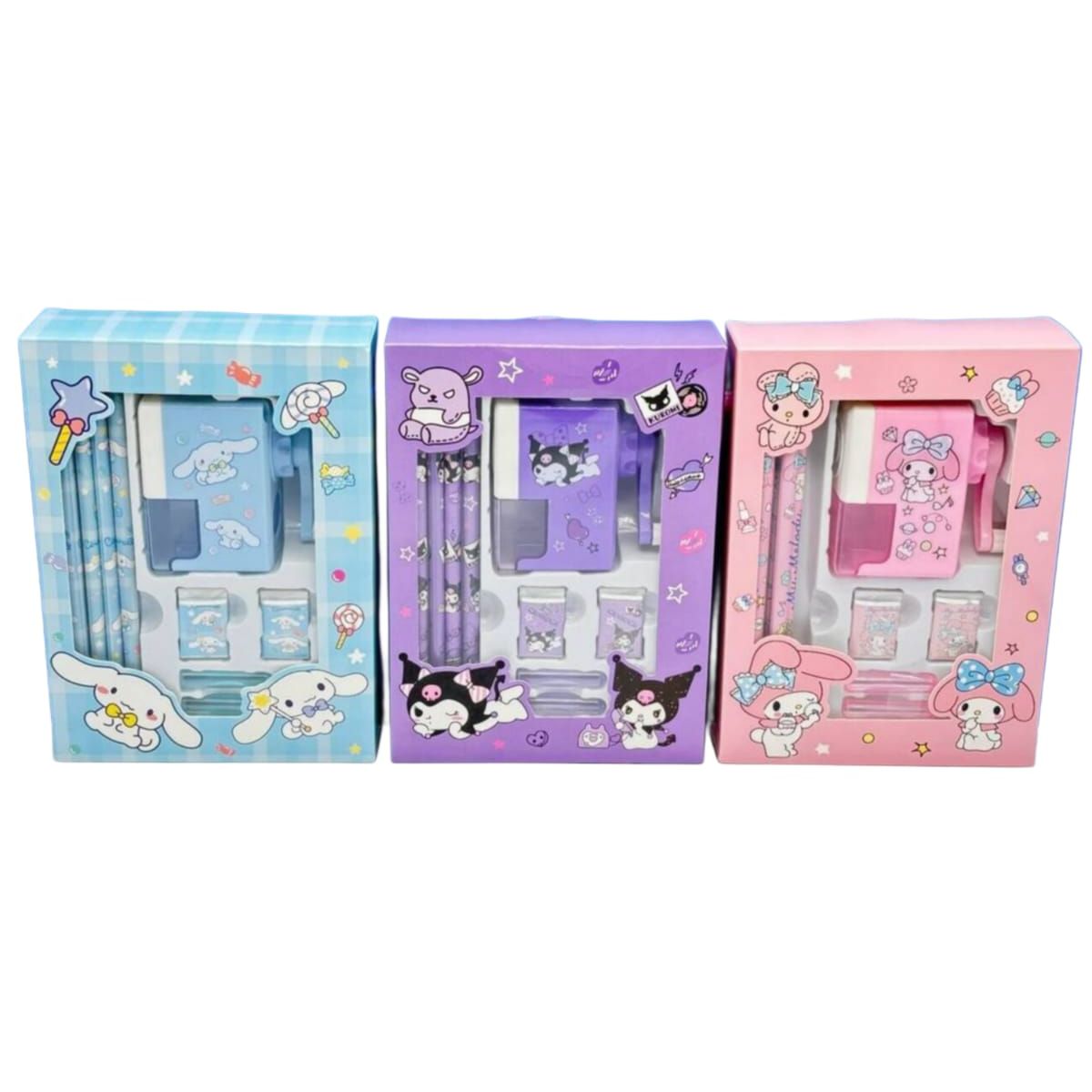 GENERICO - Set  Papeleria Kawai Caja Regalo Rosado