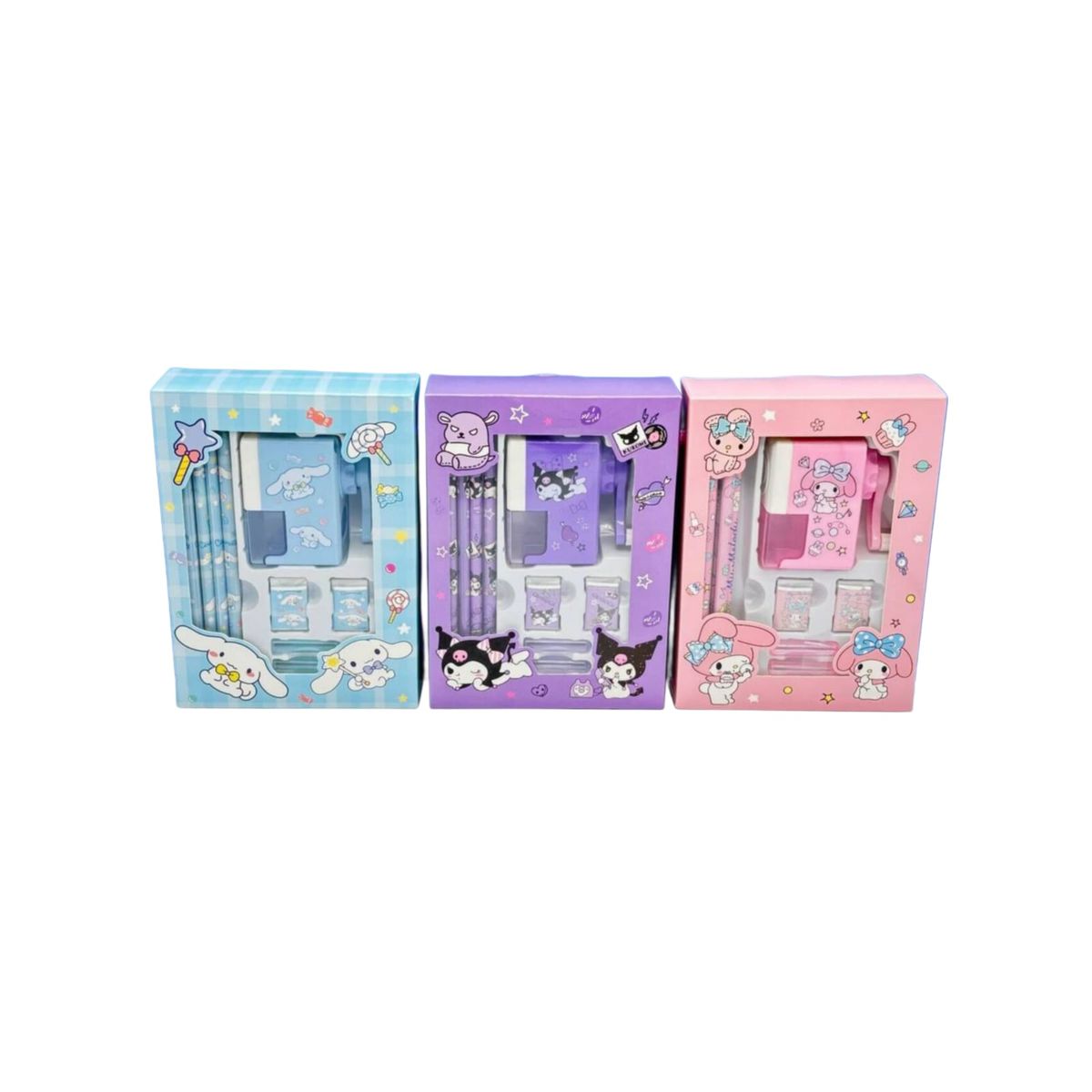 GENERICO - Set  Papeleria Kawai Caja Regalo Rosado