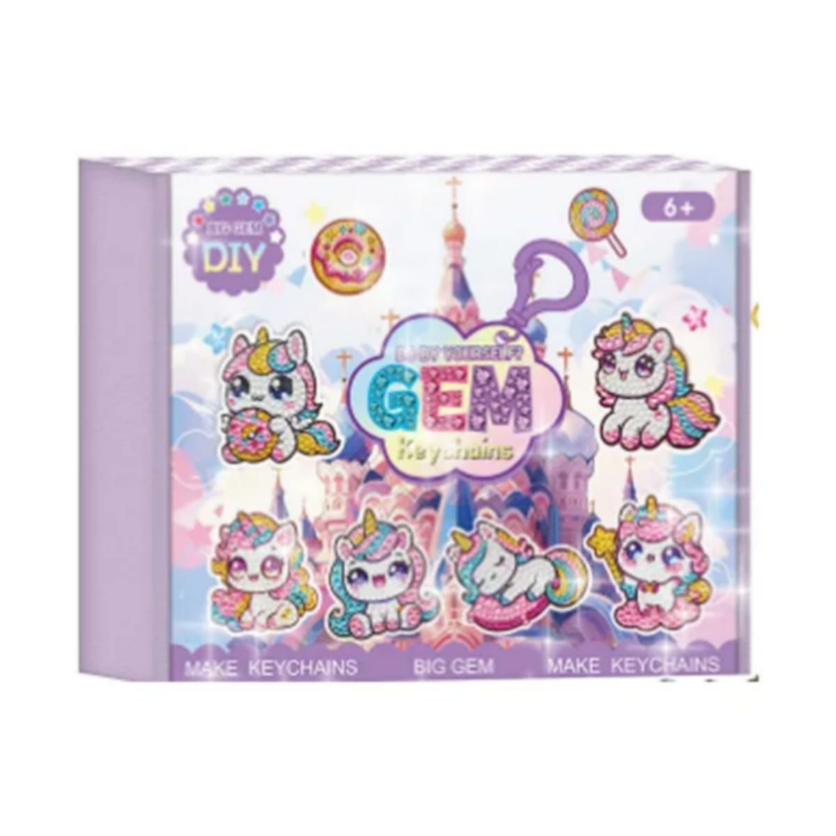 GENERICO - Kit DIY Llaveros Pintura de Diamantes Temática Llavero Diamond Painting