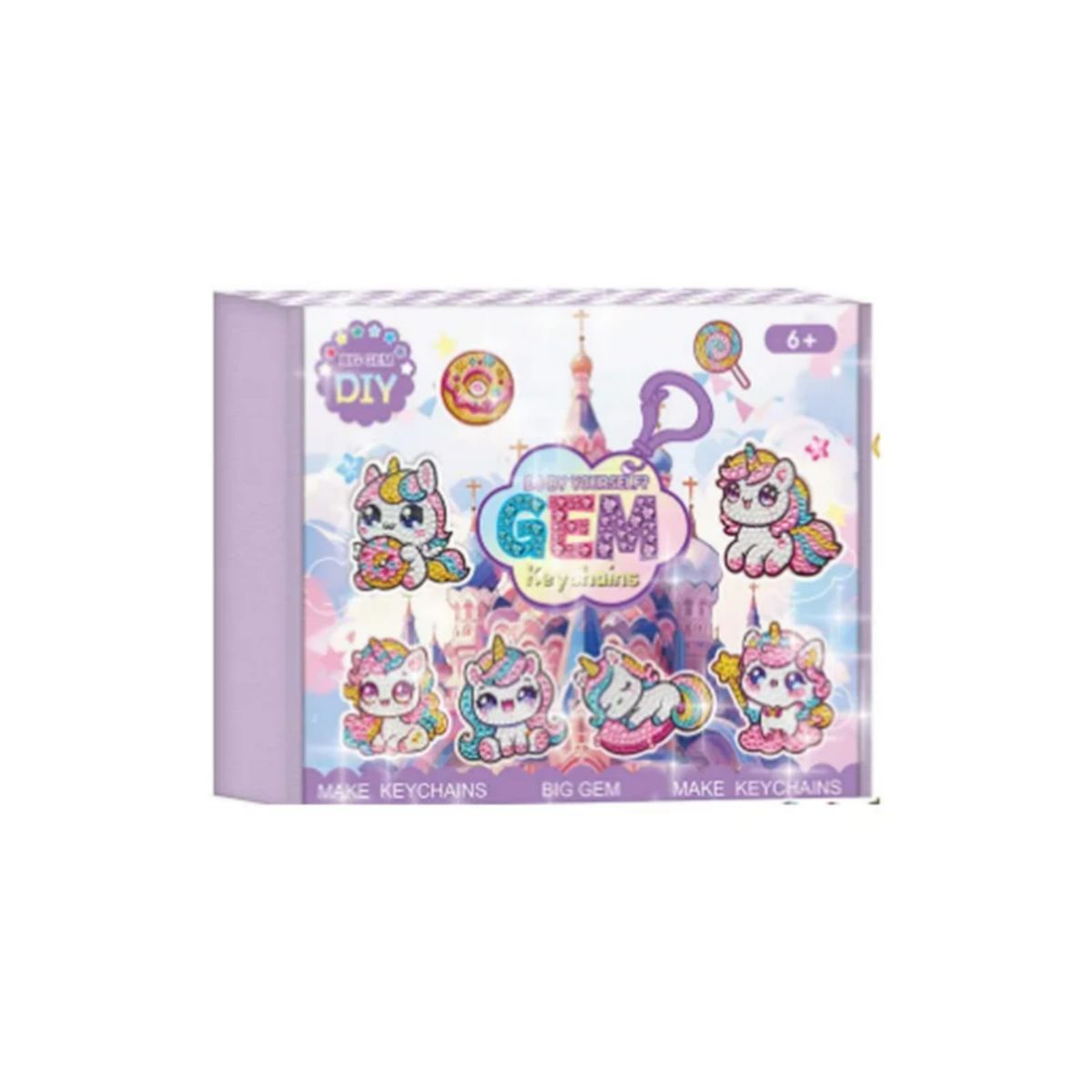 GENERICO - Kit DIY Llaveros Pintura de Diamantes Temática Llavero Diamond Painting