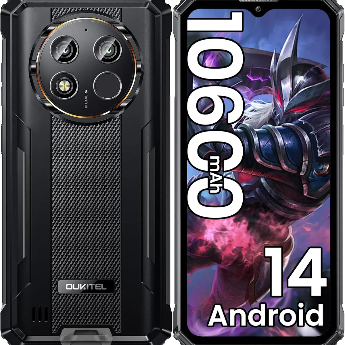 OUKITEL - OUKITEL WP28E Celular 8GB+64GB 10600mAh Smartphone-Negro