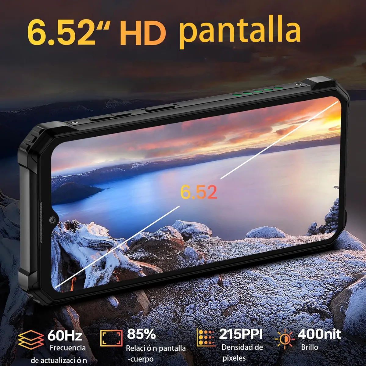 OUKITEL - OUKITEL WP28E Celular 8GB+64GB 10600mAh Smartphone-Negro