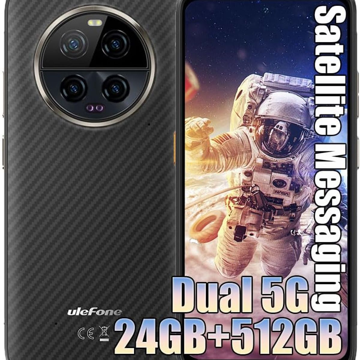 ULEFONE - Ulefone Armor 23 Ultra 5G Celular 24GB+512GB Smartphone-Negro