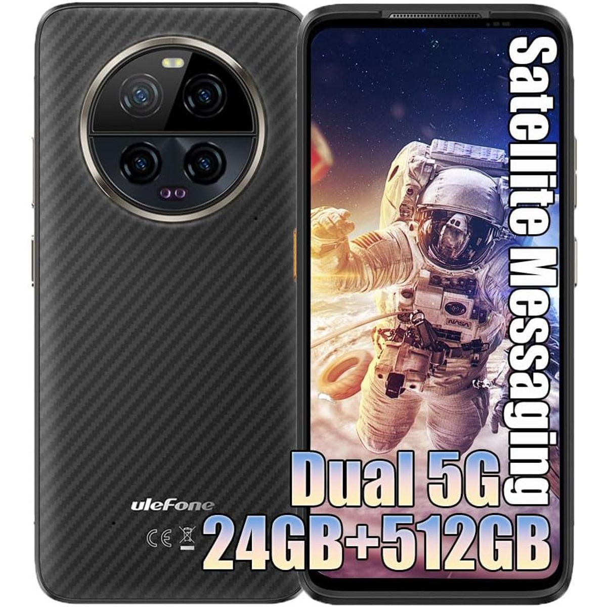 ULEFONE - Ulefone Armor 23 Ultra 5G Celular 24GB+512GB Smartphone-Negro