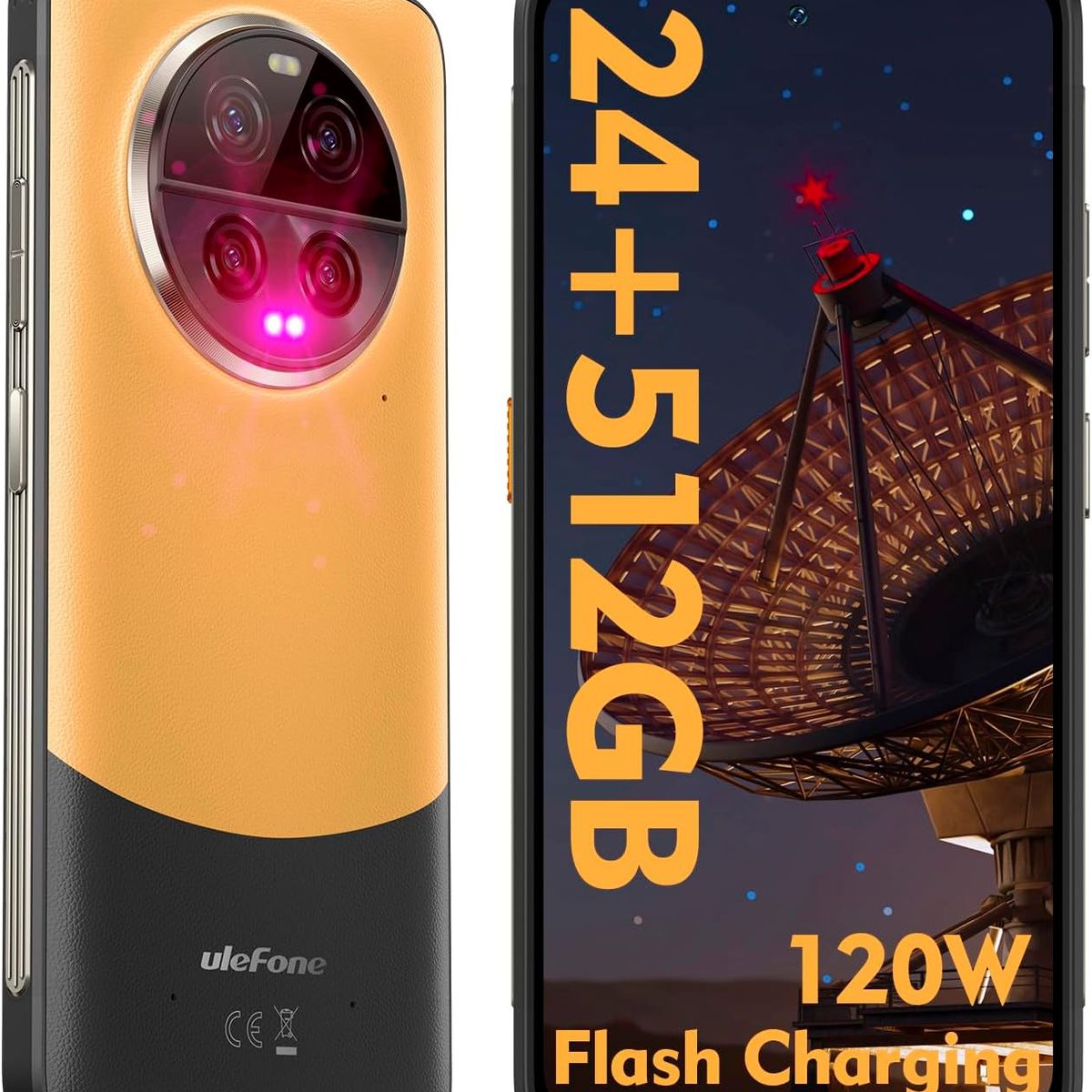 ULEFONE - Ulefone Armor 23 Ultra 5G Celular 24GB+512GB Smartphone-Naranja