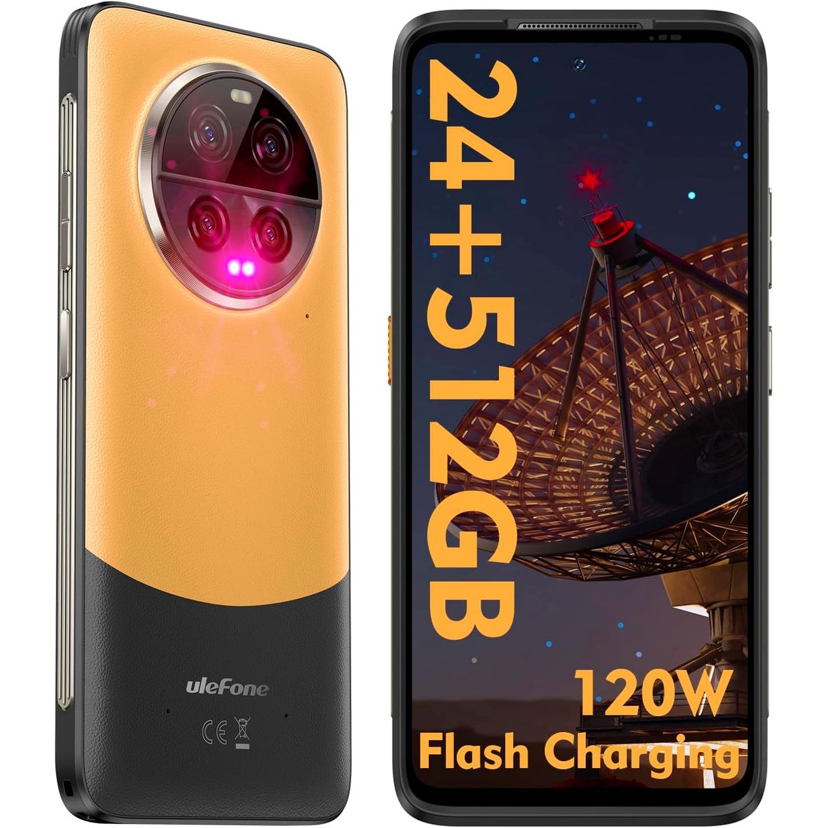 ULEFONE - Ulefone Armor 23 Ultra 5G Celular 24GB+512GB Smartphone-Naranja