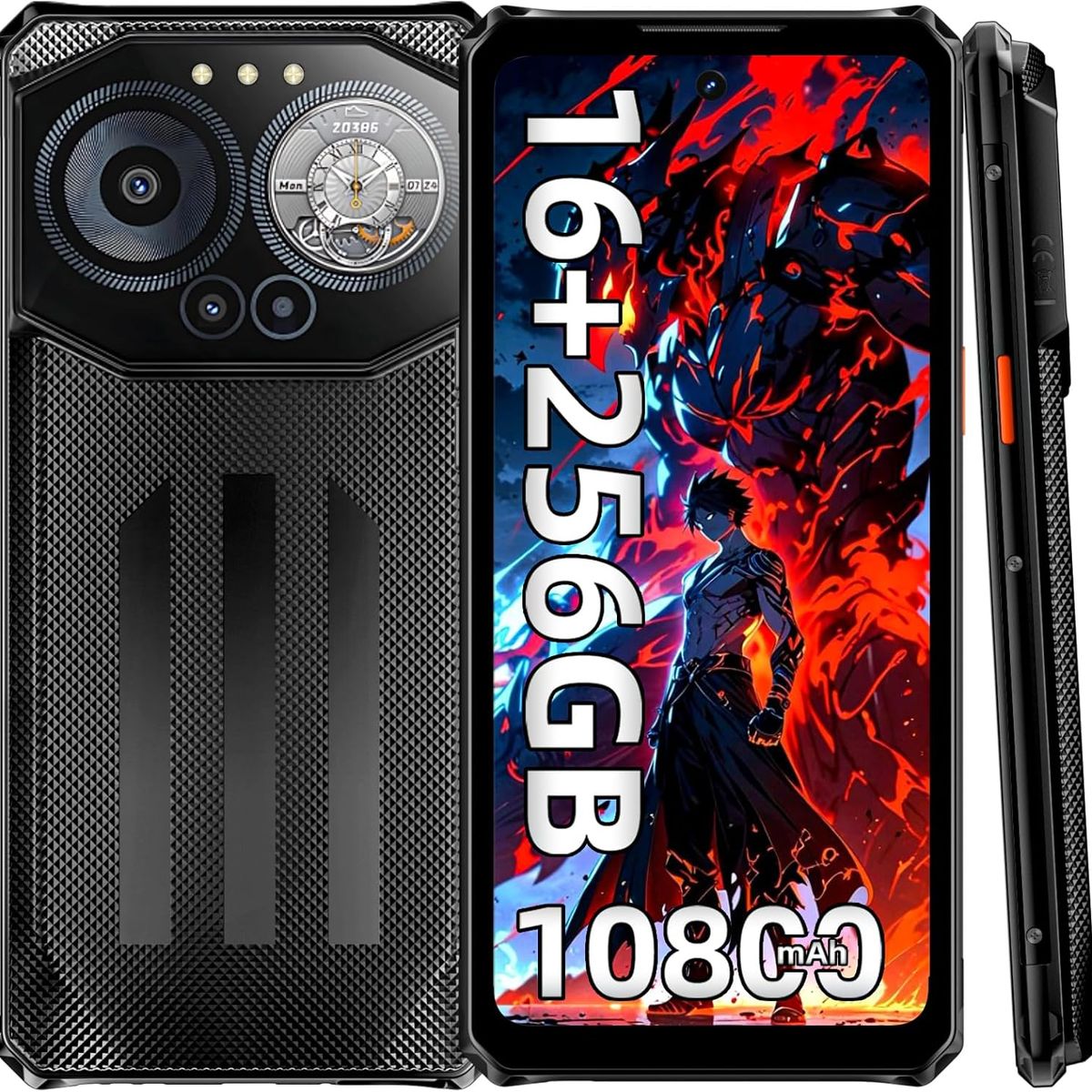OUKITEL - IIIF150 B3C Celular 16GB+256GB 10800mAh-Negro