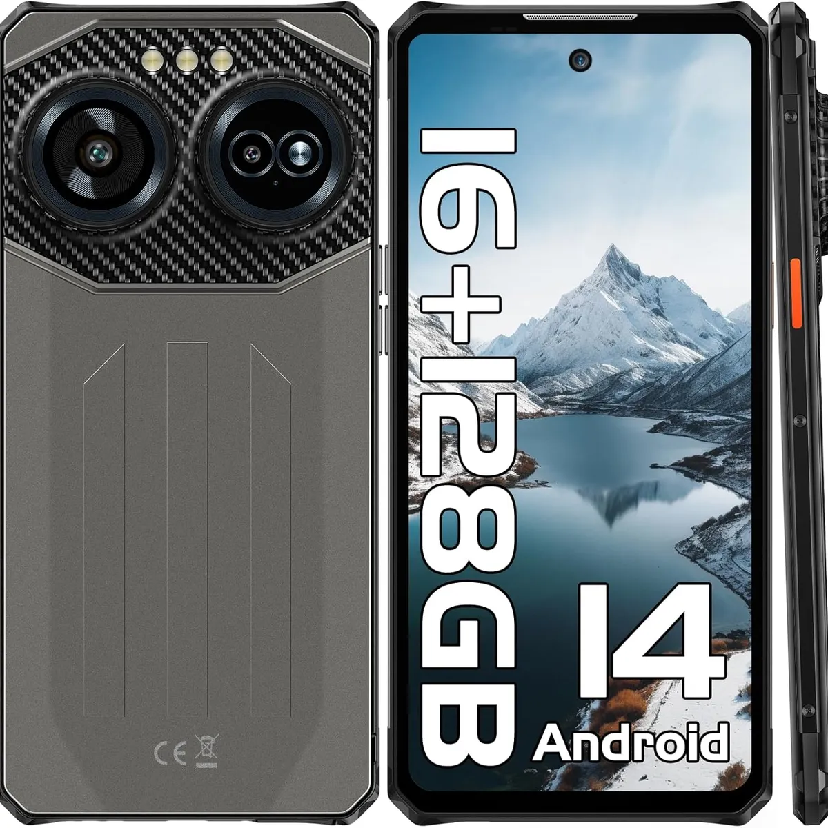 OUKITEL - IIIF150 Air3S 2025 Celular 16GB+128GB 5500mAh 16MP-plata