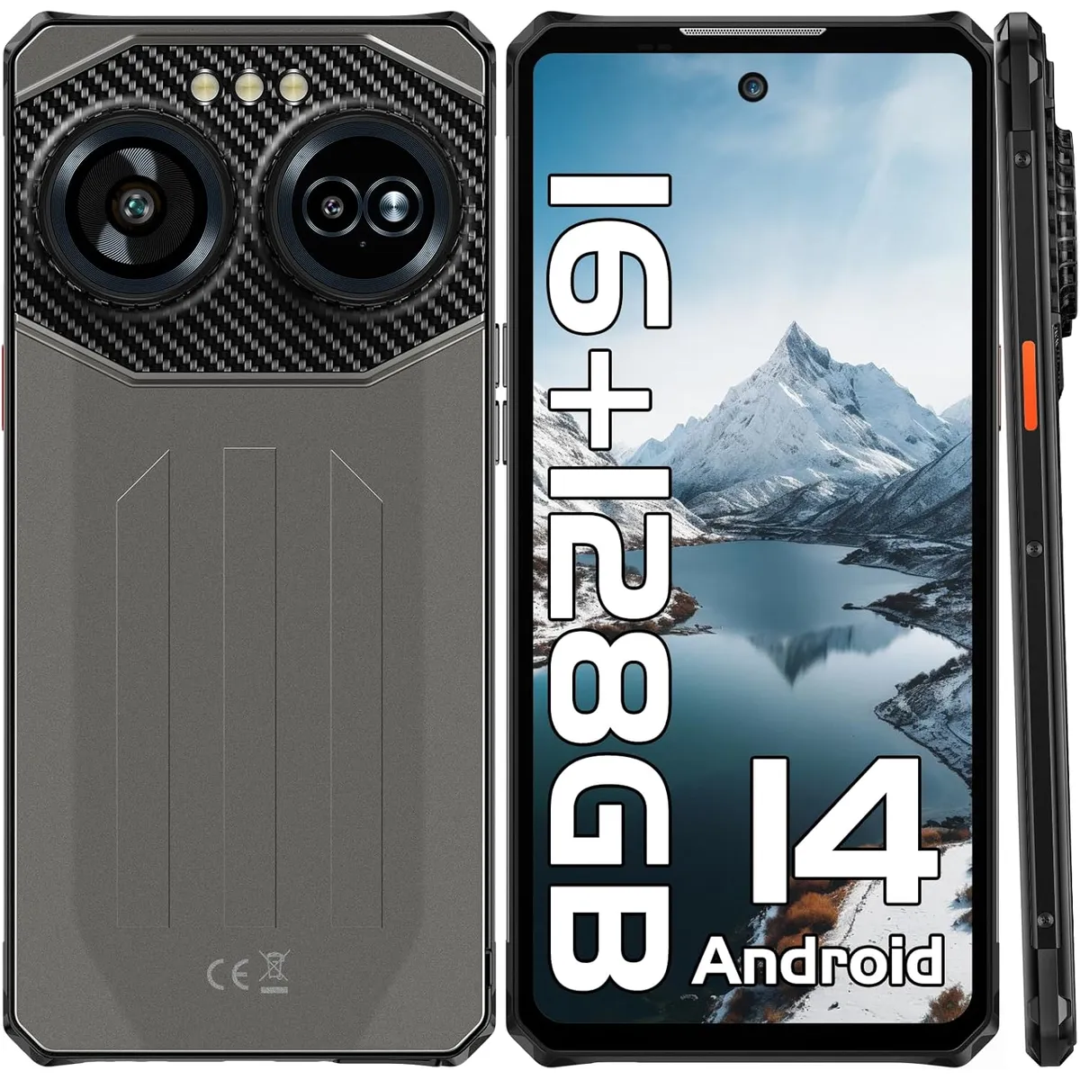 OUKITEL - IIIF150 Air3S 2025 Celular 16GB+128GB 5500mAh 16MP-plata