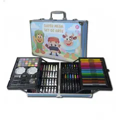 GENERICO - SET DE ARTE PORTATIL 45 PIEZAS DISEÑO VACA SATURNITA H&G