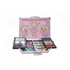 GENERICO - SET DE ARTE PORTATIL 45 PIEZAS DISEÑO BAILARINA CAPUCHINA H&G