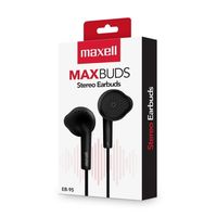 Audífonos MaxBuds EB-95 Stereo Earbuds Sin Mic Negro Negro