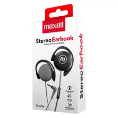 MAXELL - Audífonos De Gancho Con Mic EC-155 Earhook Negro
