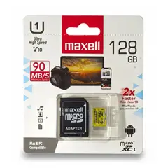 MAXELL - Tarjeta Micro SD 128GB CLASE 10