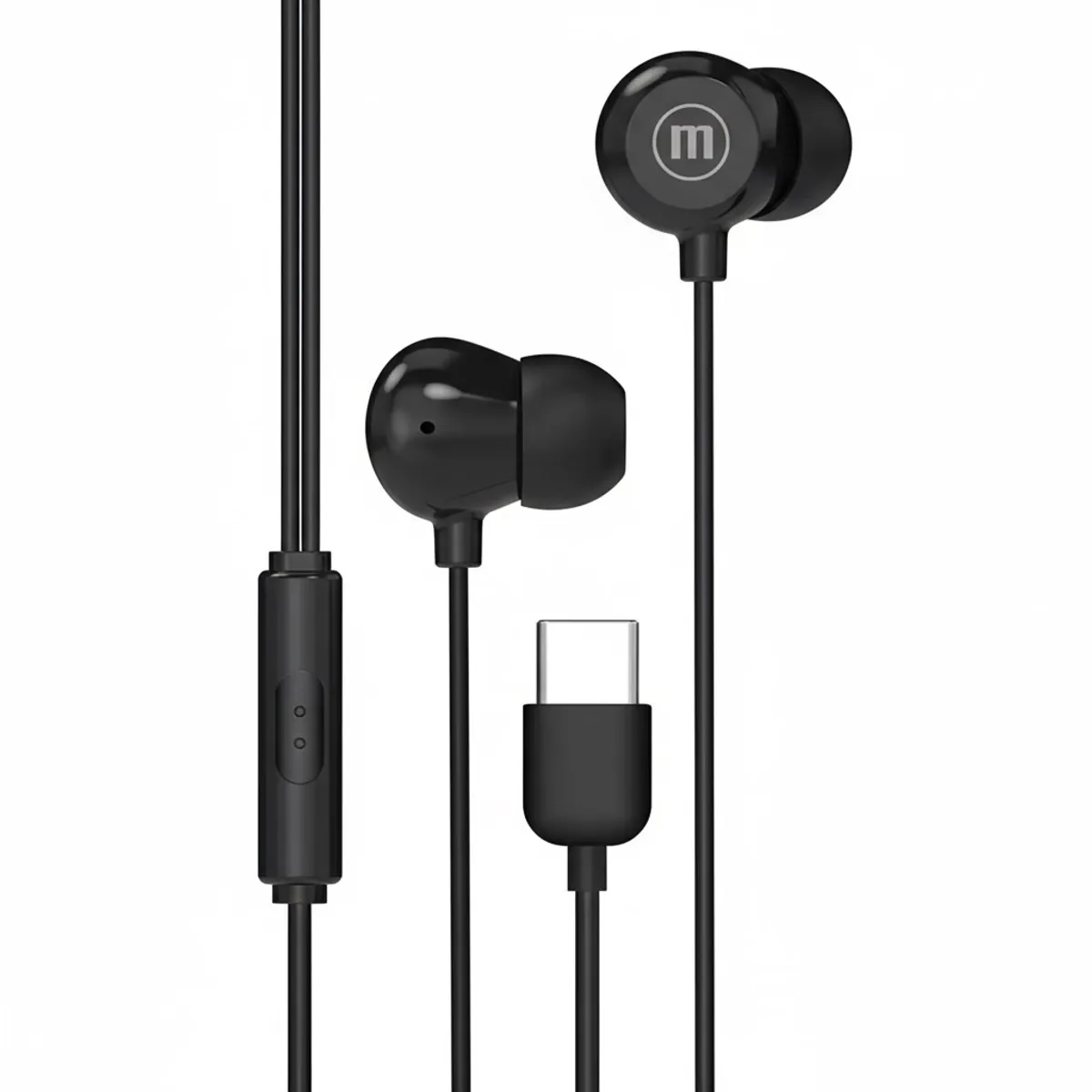 MAXELL - Audífonos Maxell INBAX USB-C Con Mic In Ear Tipo C Negro