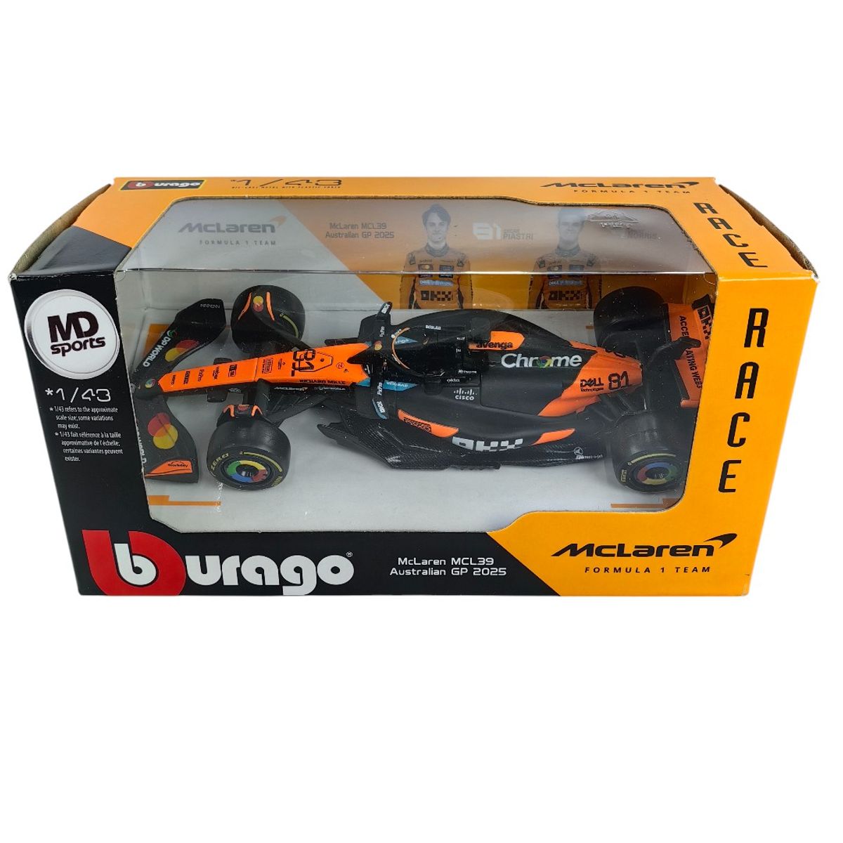 BBURAGO - Auto F1 Mclaren Mcl39 GP Australia 2025 #81 Oscar Piastri Caja Normal 1:43