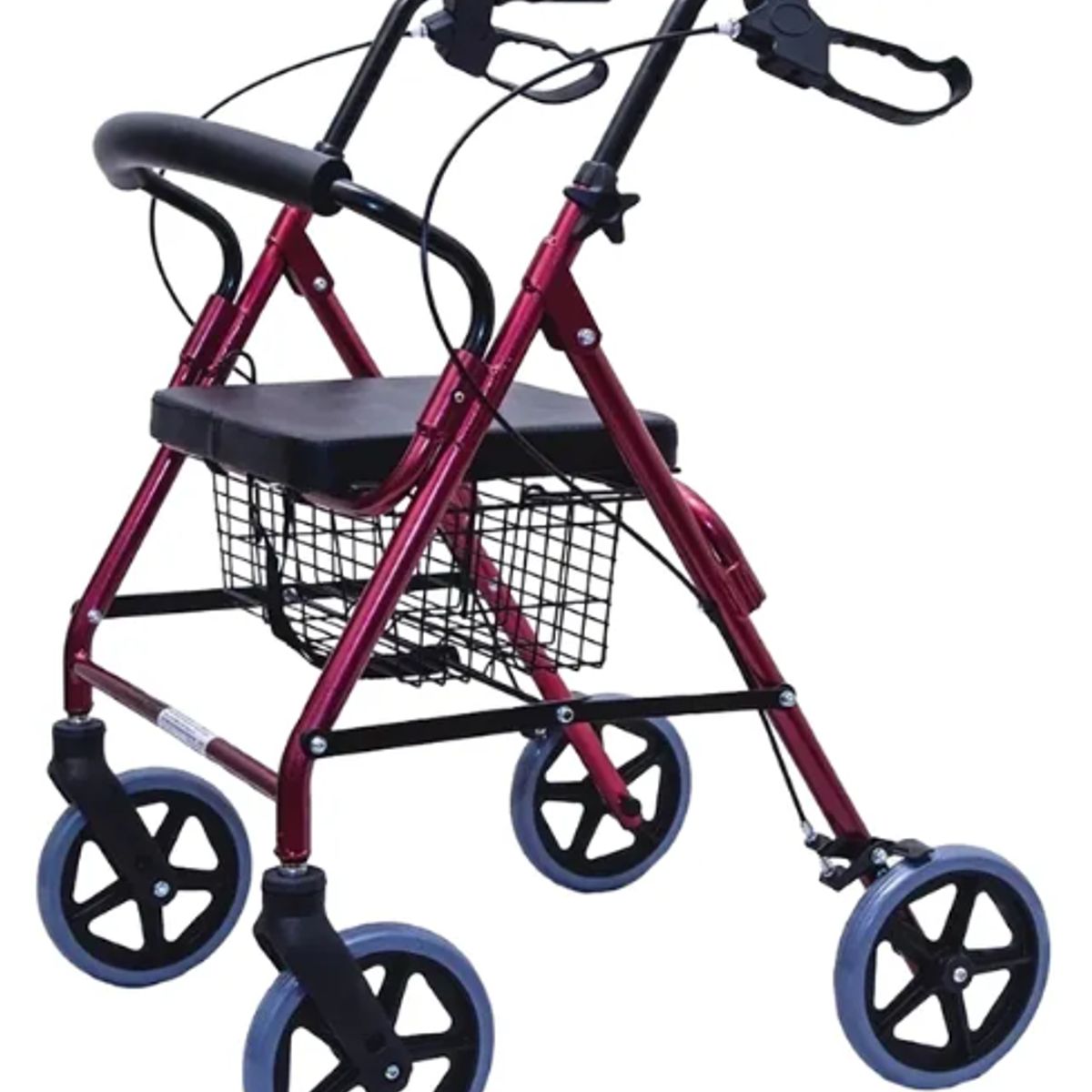 GENERICO - Andador Plegable de 4 ruedas con Asiento y Canasto