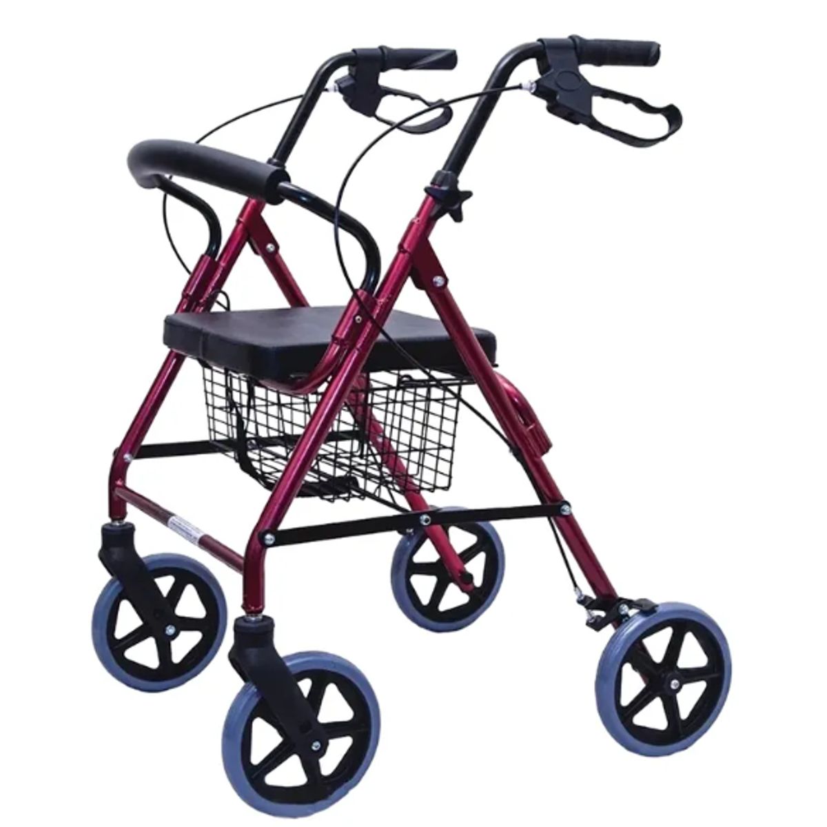 GENERICO - Andador Plegable de 4 ruedas con Asiento y Canasto