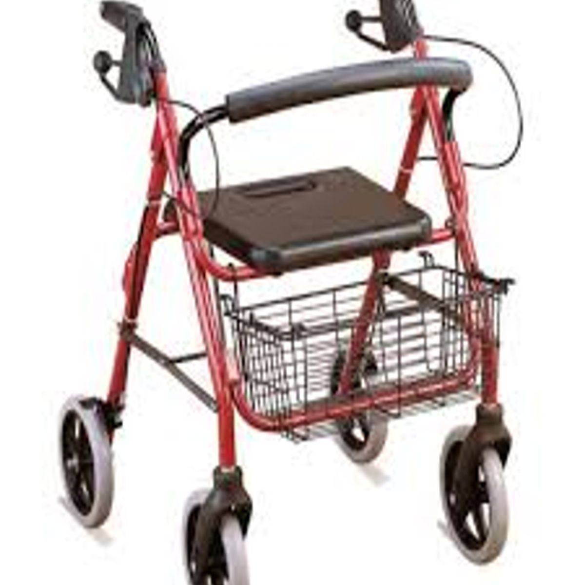 GENERICO - Andador Plegable de 4 ruedas con Asiento y Canasto