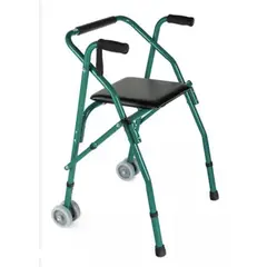 GENERICO - Andador Plegable de 2 Ruedas con Asiento