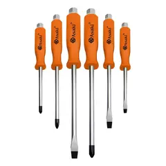 GENERICO - Set / Kit Juego Destornilladores De Golpe 6 Piezas Asaki