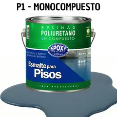 EPOXY - PINTURA ALTO TRAFICO - ESMALTE PISOS CANCHASPU 1K BASE AGUA - 4L AZUL GRISÁCEO
