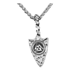 GENERICO - Collar Amuleto Vikingo Vegvisir Flecha Hombre Mujer