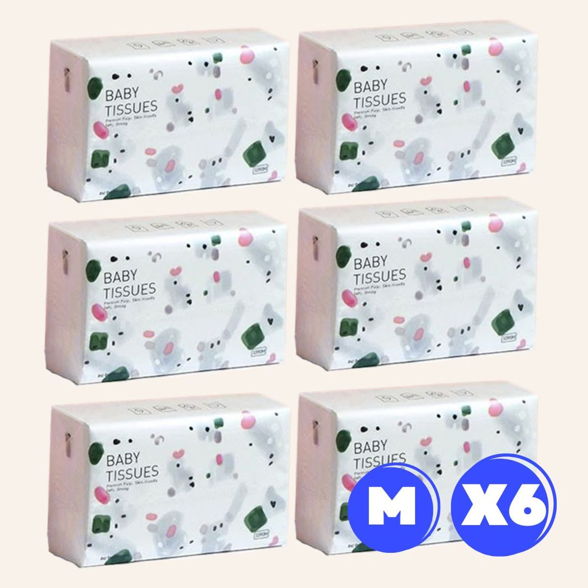 BC BABYCARE - pañuelos desechables  paquetes x6 100pcs talla M