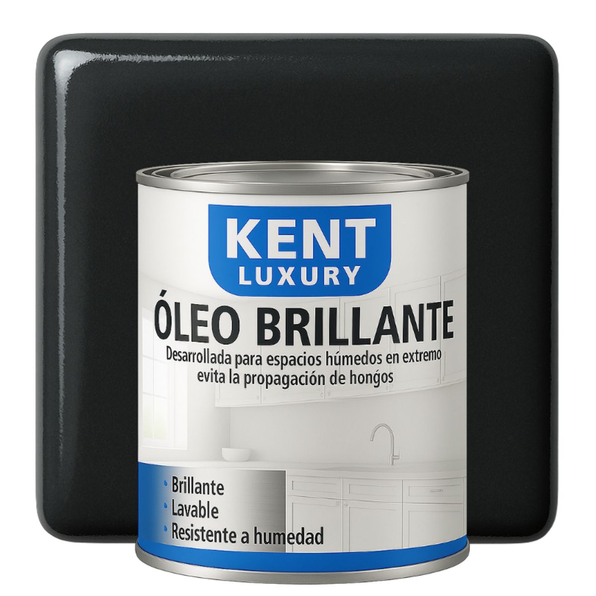KENT - OLEO BRILLANTE - MULTISUPERFICIES - 1-4 GALON NEGRO ÓXIDO