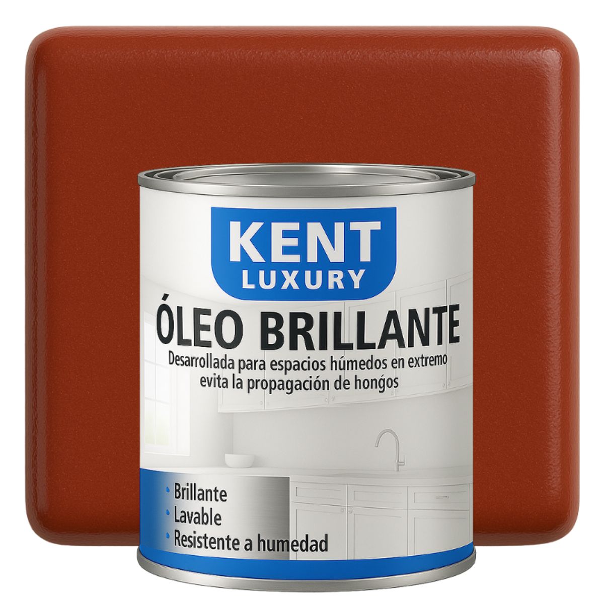 KENT - OLEO BRILLANTE - MULTISUPERFICIES - 1-4 GALON ROJO ÓXIDO