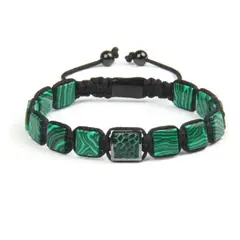 GENERICO - Pulsera Piedra Malquita Hombre Moda Masculina