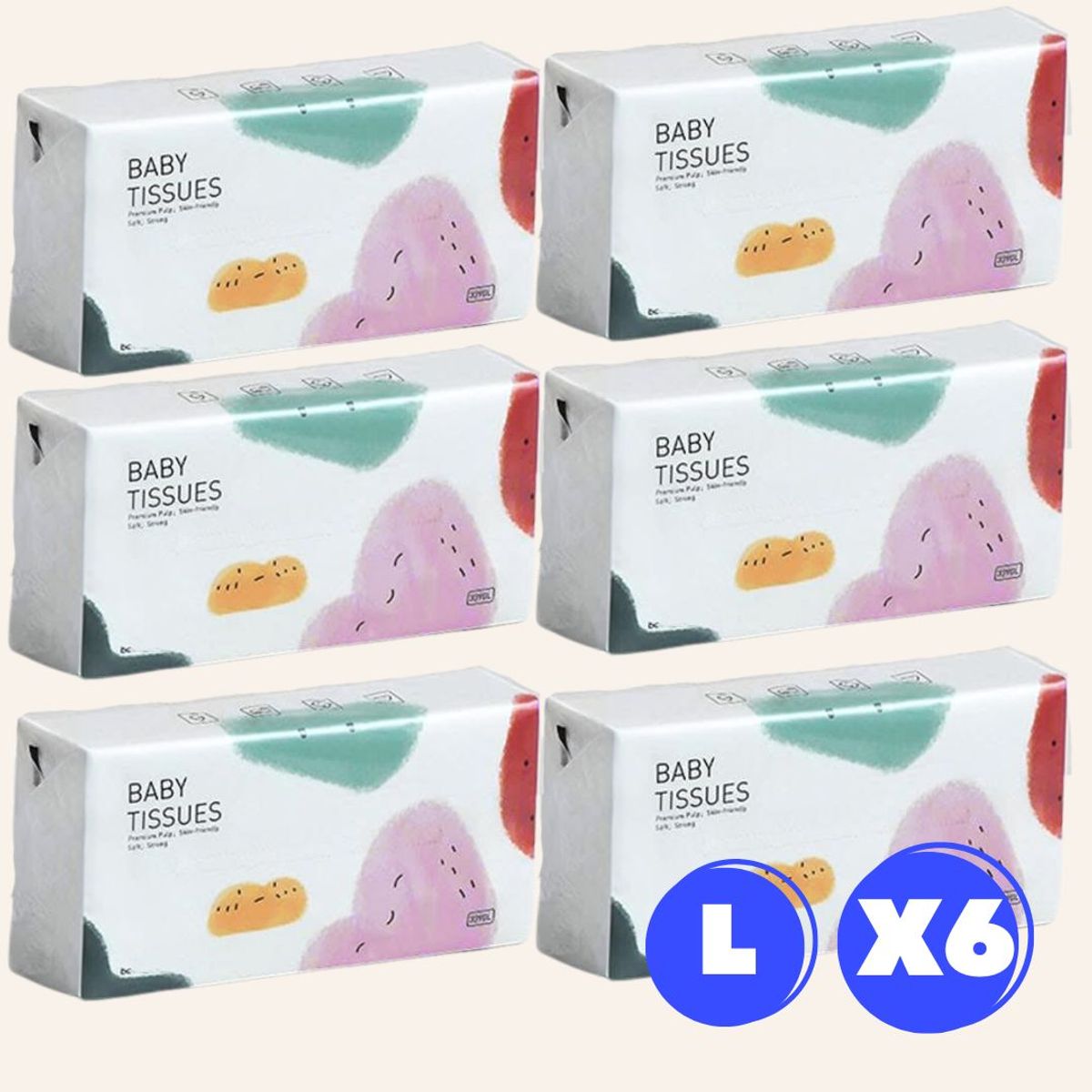 BC BABYCARE - pañuelos desechables  paquetes x6 100pcs talla L