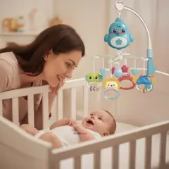 JUMP KIDS - Móvil Giratorio Musical Proyector Bebé Niño Azul