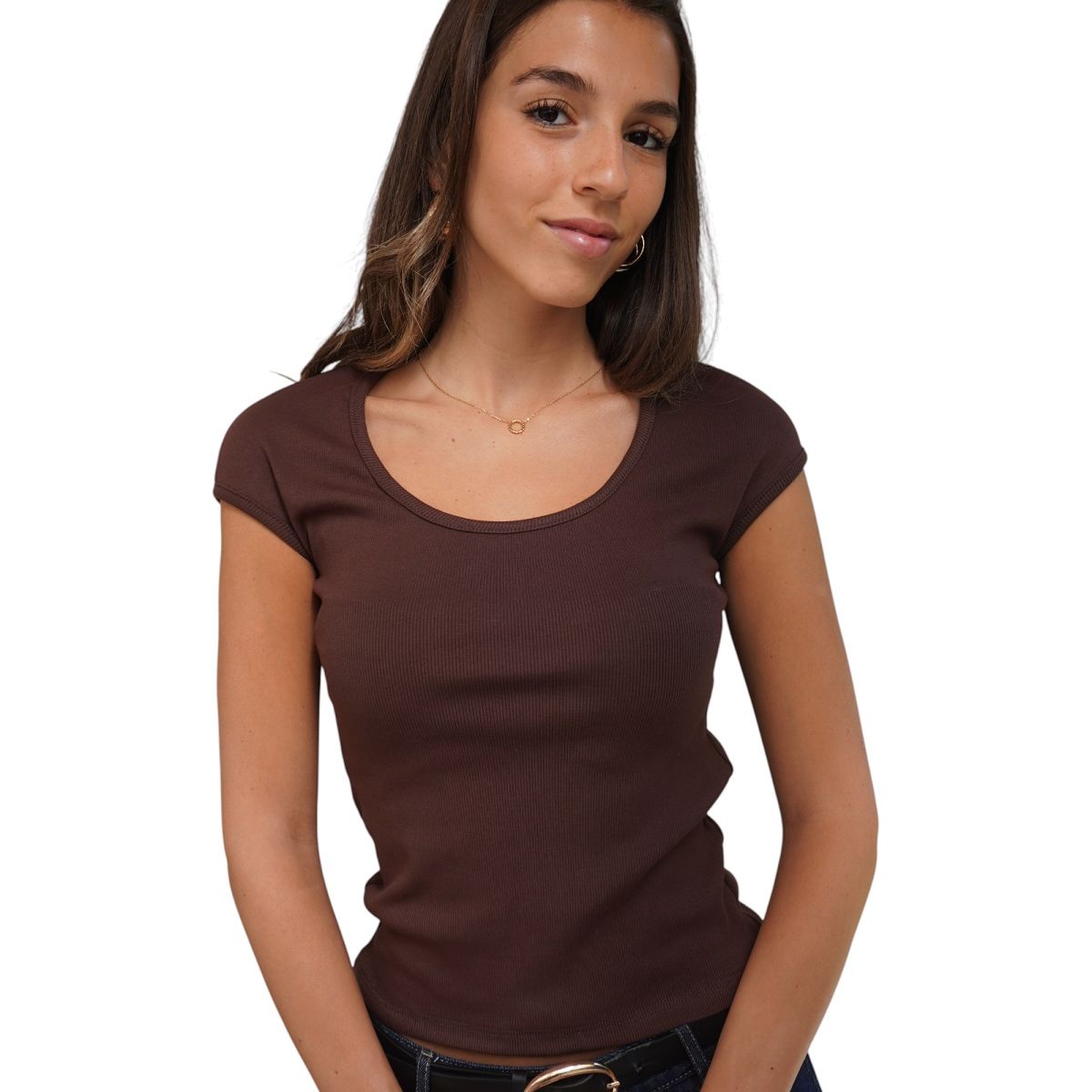 DIVINO JEANS - Polera Maira II Café Divino Jeans