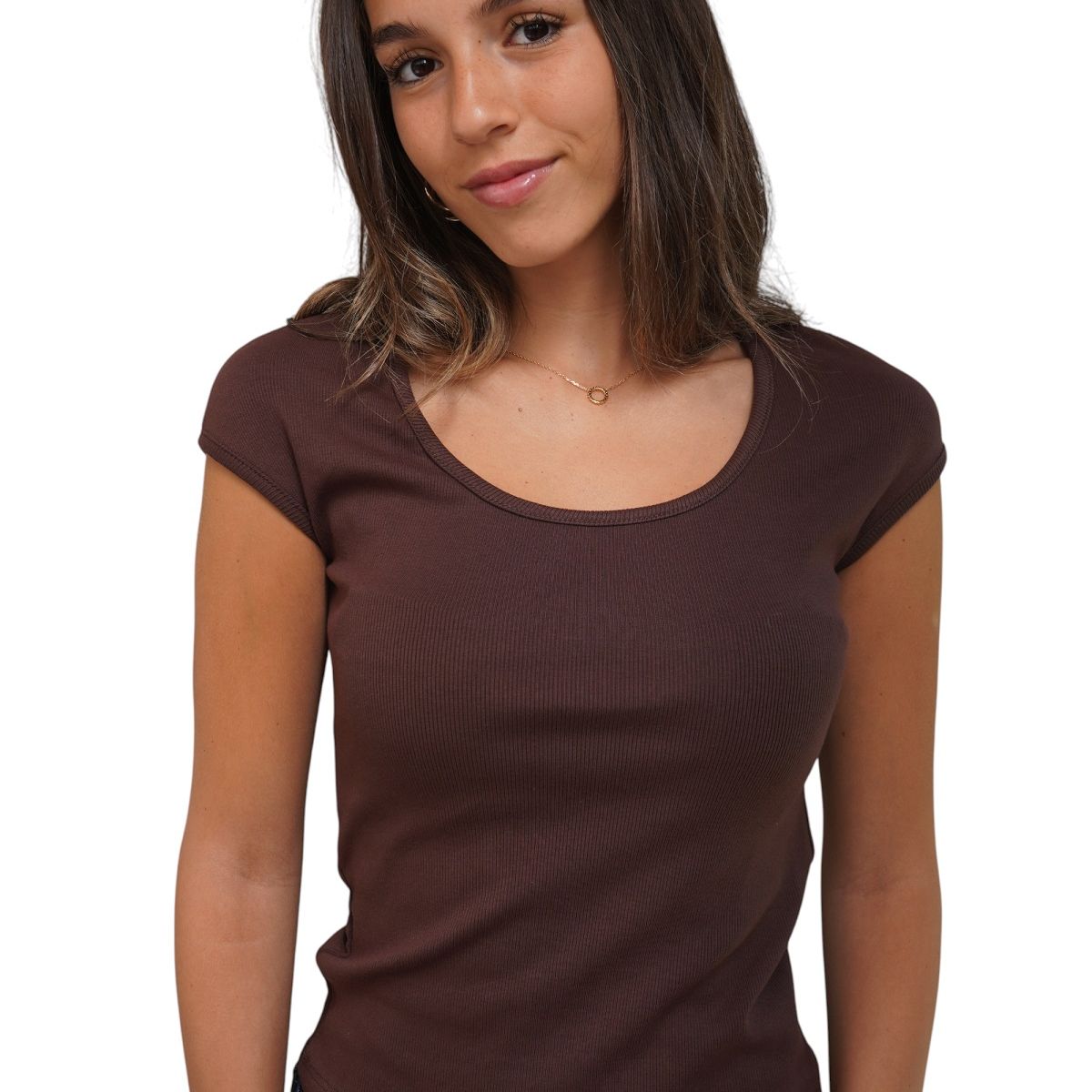 DIVINO JEANS - Polera Maira II Café Divino Jeans