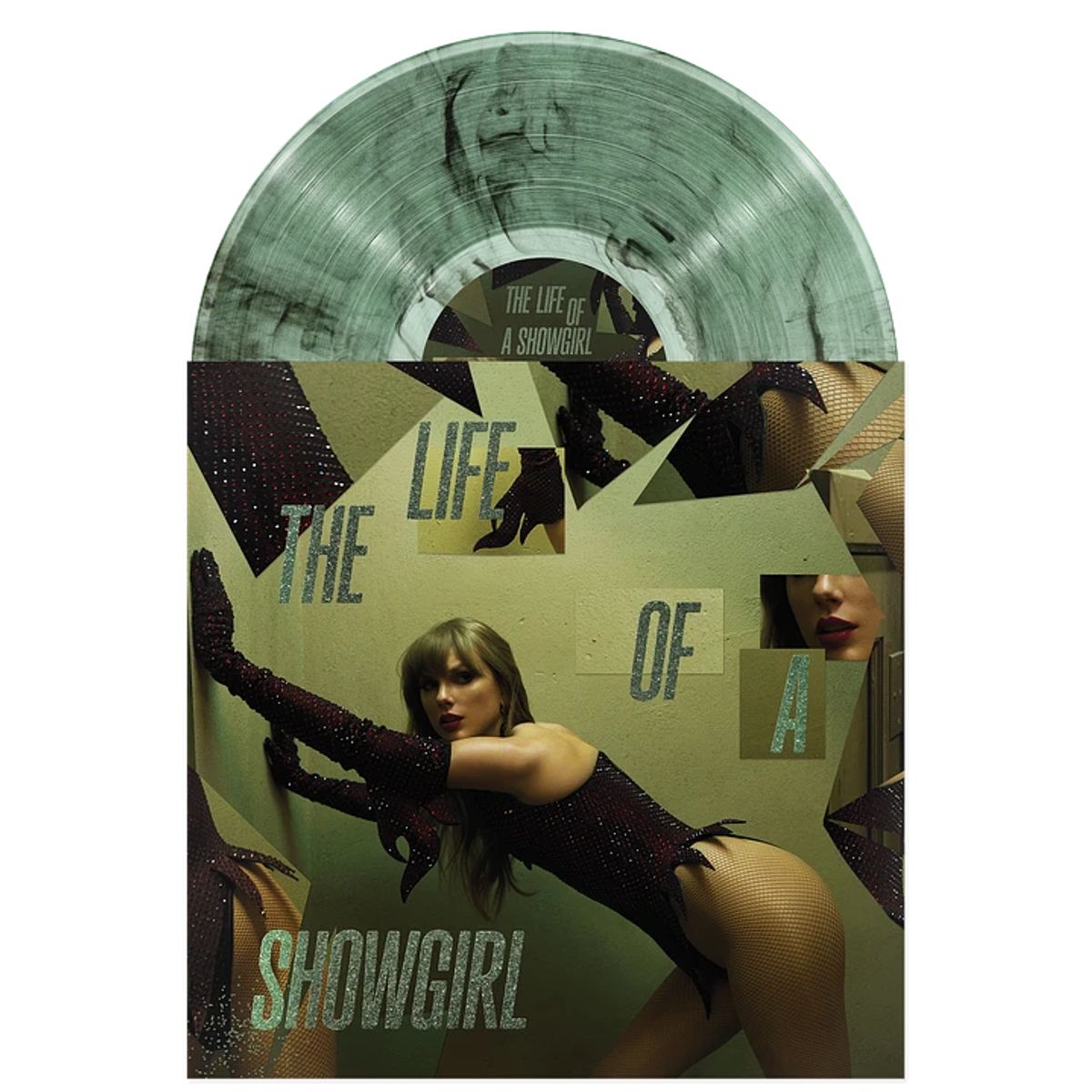 GENERICO - Taylor Swift - The Life Of A Showgirl - The Shiny Bug Edition Vinilo Wintergreen & Onyx Marbled